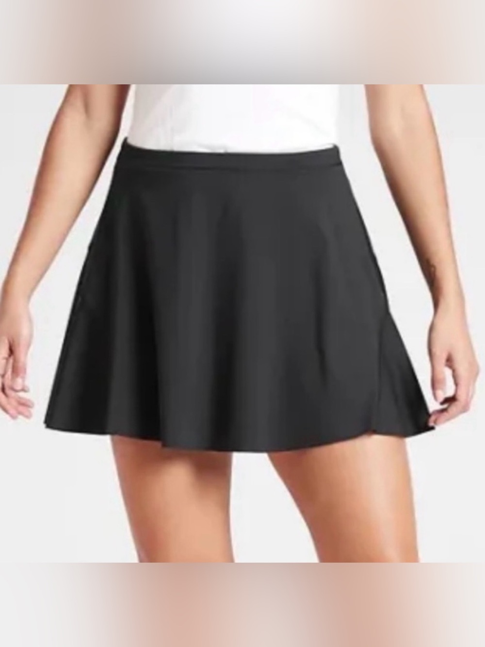 Athleta Black Match Point Mini Skort with Flared Hem